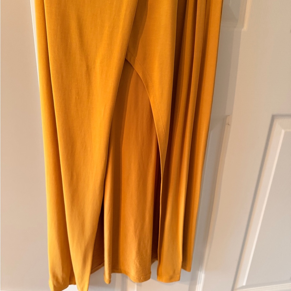 Heartloom Mustard Maxi Wrap Dress - Picture 3 of 3